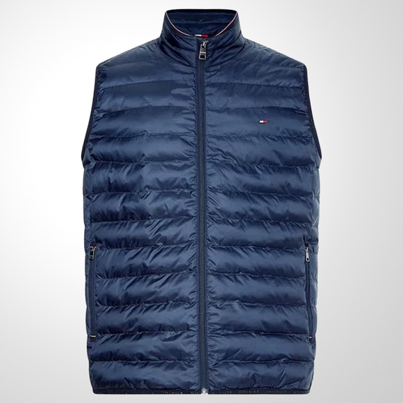 COLETE ACOLCHOADO EMBALÁVEL E TÉRMICO MARINHO TOMMY HILFIGER