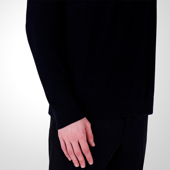 TRICOT MASCULINO GOLA CARECA PIMA PRETA RICARDO ALMEIDA