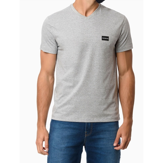 CAMISETA BASICA DEC V M/C MESCLA CKJM100