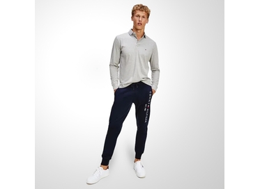 CALÇA MASCULINA JOGGER MOLETOM LOGO MARINHO TOMMY HILFIGER