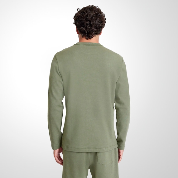 CAMISETA ARAMIS MASCULINA MANGA LONGA SUEDINE CANELADO VERDE