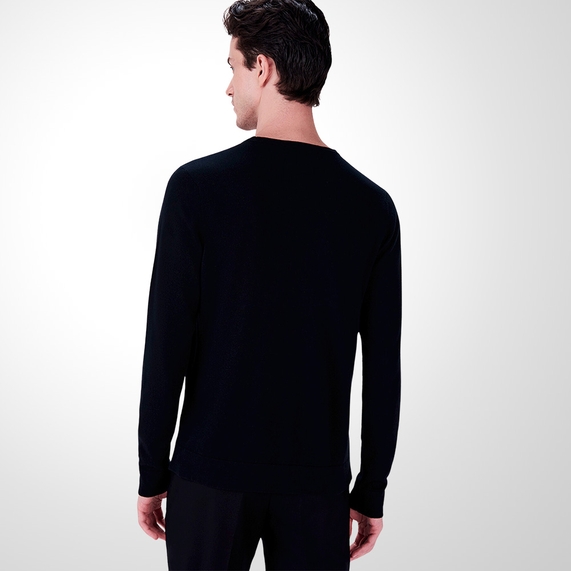 TRICOT MASCULINO GOLA CARECA PIMA PRETA RICARDO ALMEIDA