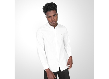 CAMISA MASCULINA COTTON GABARDINE BRANCA LACOSTE