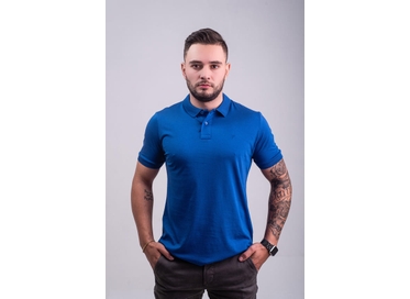 POLO FIO PIMA MC AZUL 54603