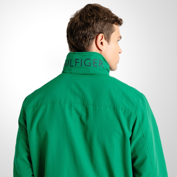 JAQUETA TOMMY HILFIGER MACULINA GOLA ALTA VERDE