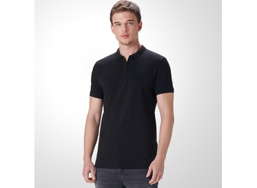 POLO MASCULINA COM ZIPER PRETA RICARDO ALMEIDA