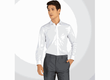 CAMISA MASCULINA CASUAL PADRÃO FIBRA BAMBU REGULAR BRANCA