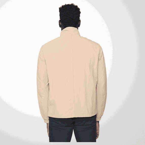 JAQUETA MASCULINA CASUAL GOLA ALTA BEGE TOMMY HILFIGER