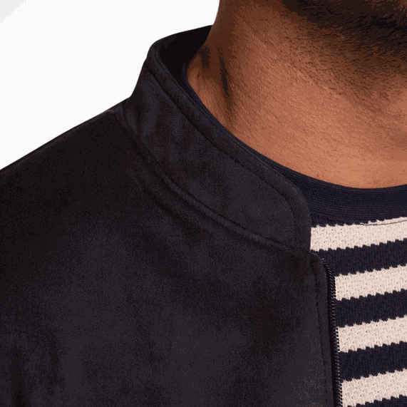 JAQUETA MASCULINA PADRÃO SUEDE MARINHO