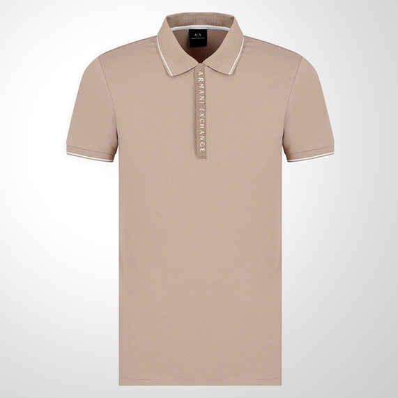 POLO ARMANI EXCHANGE JERSEY MARROM