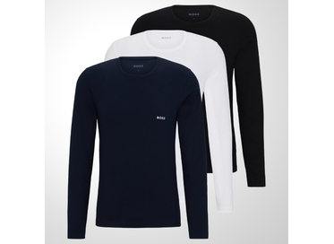 KIT COM 03 PEÇAS CAMISETA MASCULINA MANGA LONGA MESCLADO BOSS