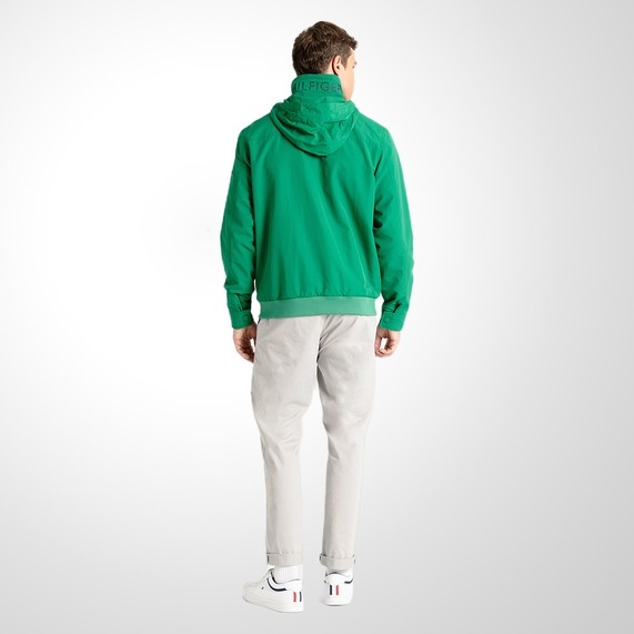 JAQUETA TOMMY HILFIGER MACULINA GOLA ALTA VERDE