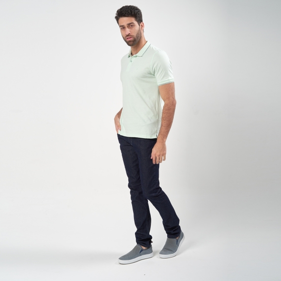 POLO MALHA VERDE CLARO PADRÃO