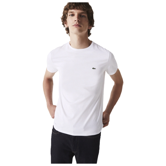 CAMISETA BÁSICA MASCULINA MANGA CURTA BRANCA LACOSTE