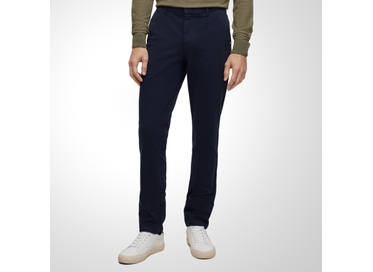 CALÇA CHINO SLIM-FIT EM GABARDINE STRETCH MARINHO BOSS