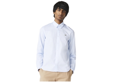 CAMISA MASCULINA MANGA LONGA SLIM FIT AZUL LACOSTE