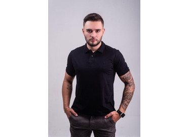 POLO FIO PIMA MC PRETA 54603