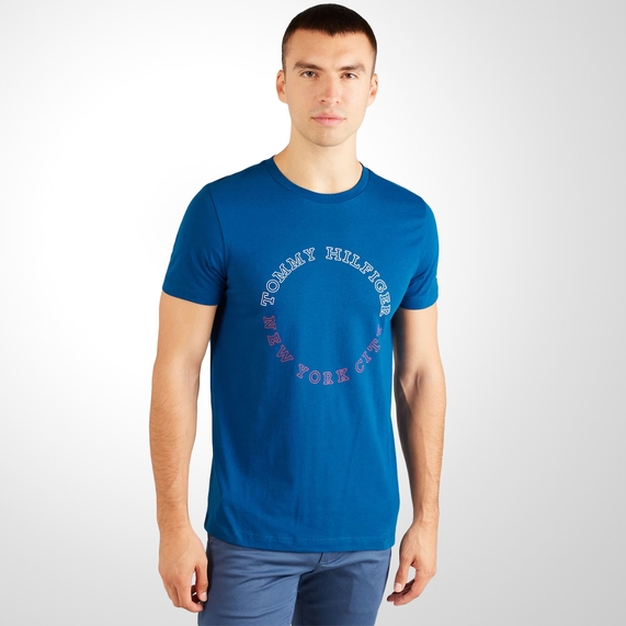 CAMISETA MONOTYPE CIRCULAR AZUL TOMMY HILFIGER