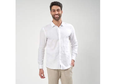 CAMISA LINHO MANGA LONGA BRANCA PADRÃO