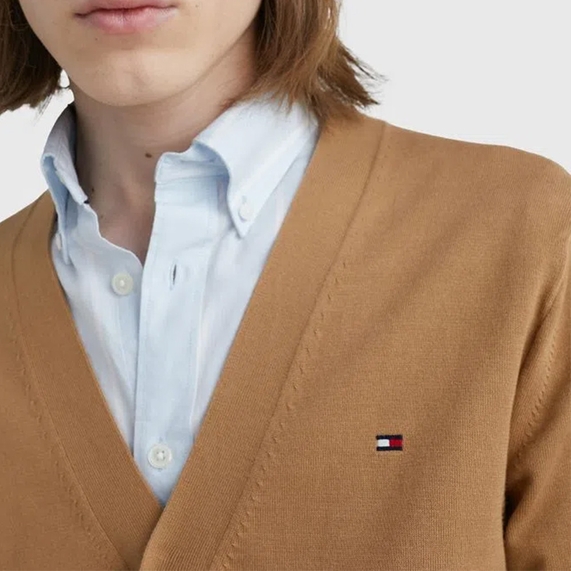 CARDIGAN MASCULINO MOULINE COM BOTÕES CAQUI TOMMY HILFIGER