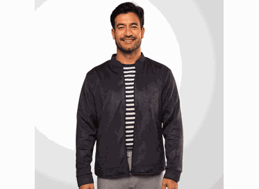 JAQUETA MASCULINA PADRÃO SUEDE MARINHO