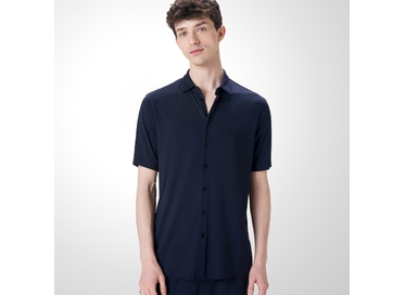 CAMISA MASCULINA RICARDO ALMEIDA MANGA CURTA EM MALHA HOMEMEETING MARINHO