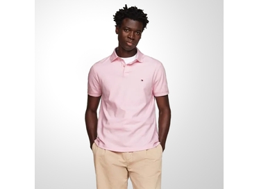 POLO MASCULINA 1985 REGULAR FIT ROSA BEBÊ TOMMY HILFIGER