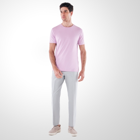 CAMISETA RICARDO ALMEIDA INTERLOC FIO 140 ROSA BEBÊ