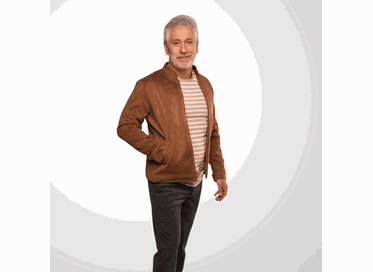 JAQUETA MASCULINA PADRÃO SUEDE CARAMELO