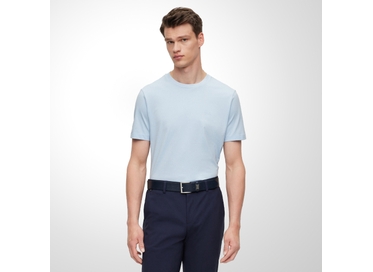 CAMISETA MASCULINA REGULAR FIT THOMPSON 01 AZUL BOSS