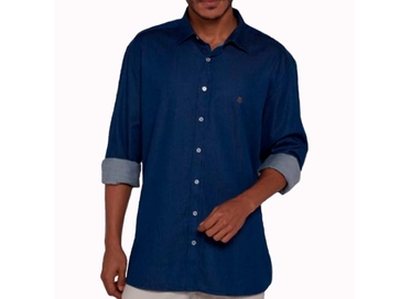CAMISA JEANS ML JEANS ESCURO 55233