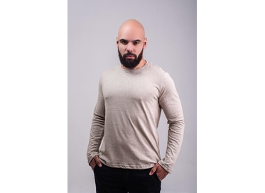 CAMISETA CASUAL ML BEGE 55017