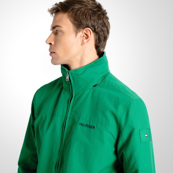 JAQUETA TOMMY HILFIGER MACULINA GOLA ALTA VERDE