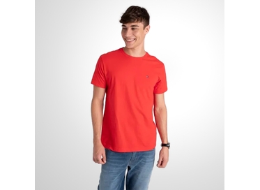 CAMISETA MASCULINA CLÁSSICA GOLA C VERMELHA TOMMY HILFIGER