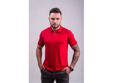 POLO FIO PIMA MC VERMELHA 54603