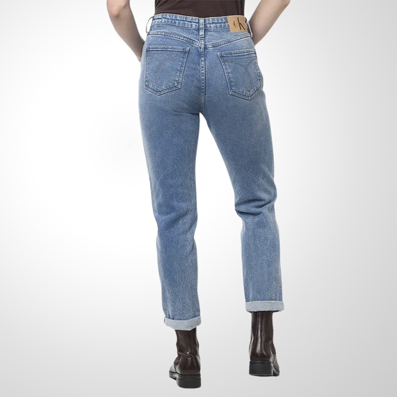 CALÇA JEANS FEMININA MOM 5 POCKETS AZUL CLARO CALVIN KLEIN JEANS