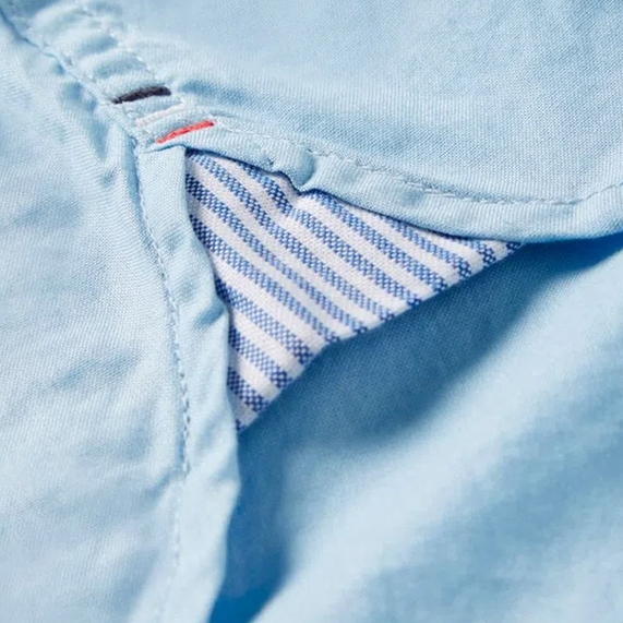 CAMISA MASCULINA CLÁSSICA POPELINE AZUL TOMMY HILFIGER