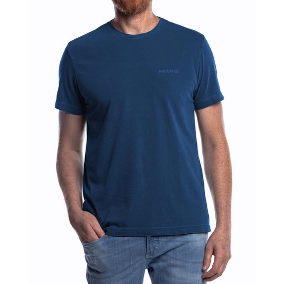 CAMISETA ARAMIS MASCULINA ESTAMPADA GOLA CARECA AZUL