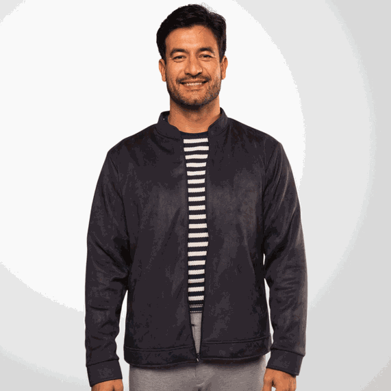 JAQUETA MASCULINA PADRÃO SUEDE MARINHO