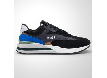 TÊNIS MASCULINO MIXED-MATERIAL MARINHO BOSS