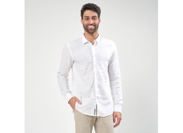 CAMISA LINHO MANGA LONGA BRANCA PADRÃO