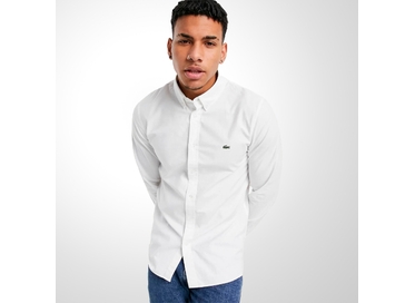 CAMISA MASCULINA CLÁSSICA REGULAR FIT BRANCA LACOSTE