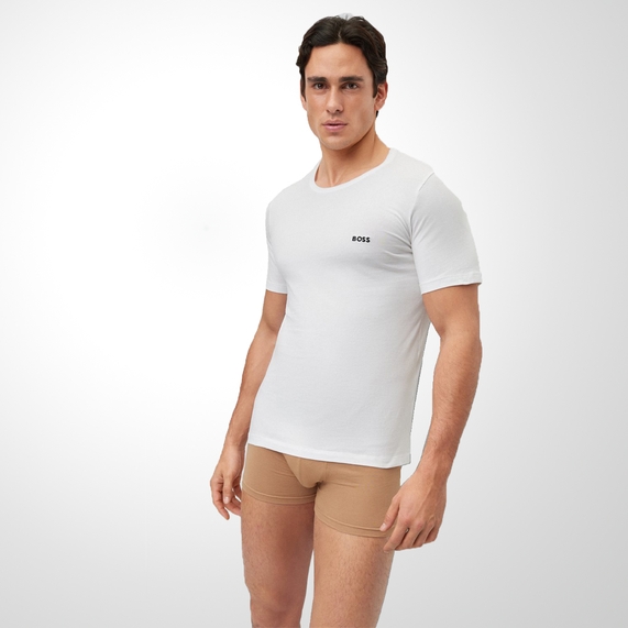 KIT CAMISETAS MASCULINAS PRETA/BRANCA BOSS