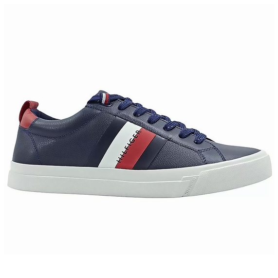 TÊNIS MASCULINO DINO 9A COURO MARINHO TOMMY HILFIGER