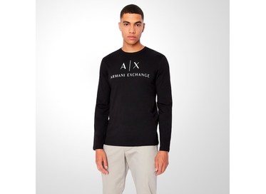 MOLETOM MASCULINO LOGO PRETO ARMANI EXCHANGE