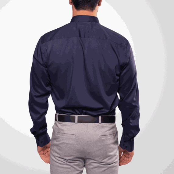 CAMISA MASCULINA CASUAL PADRÃO FIBRA BAMBU REGULAR MARINHO