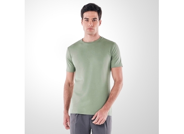 CAMISETA RICARDO ALMEIDA PIMA INTERLOQUE GOLA CRUZADA VERDE CLARO