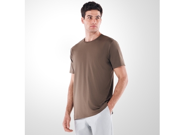 CAMISETA RICARDO ALMEIDA INTERLOC FIO 140 CAQUI