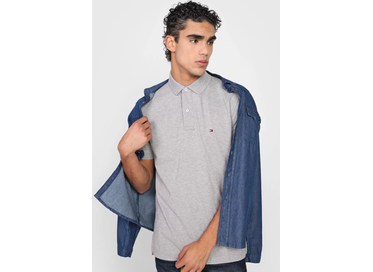 POLO BASICA REGULAR M/C CINZA 53579