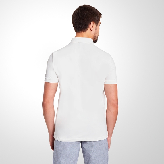 POLO RESERVA MASCULINA PIQUET CLÁSSICA OFF WHITE